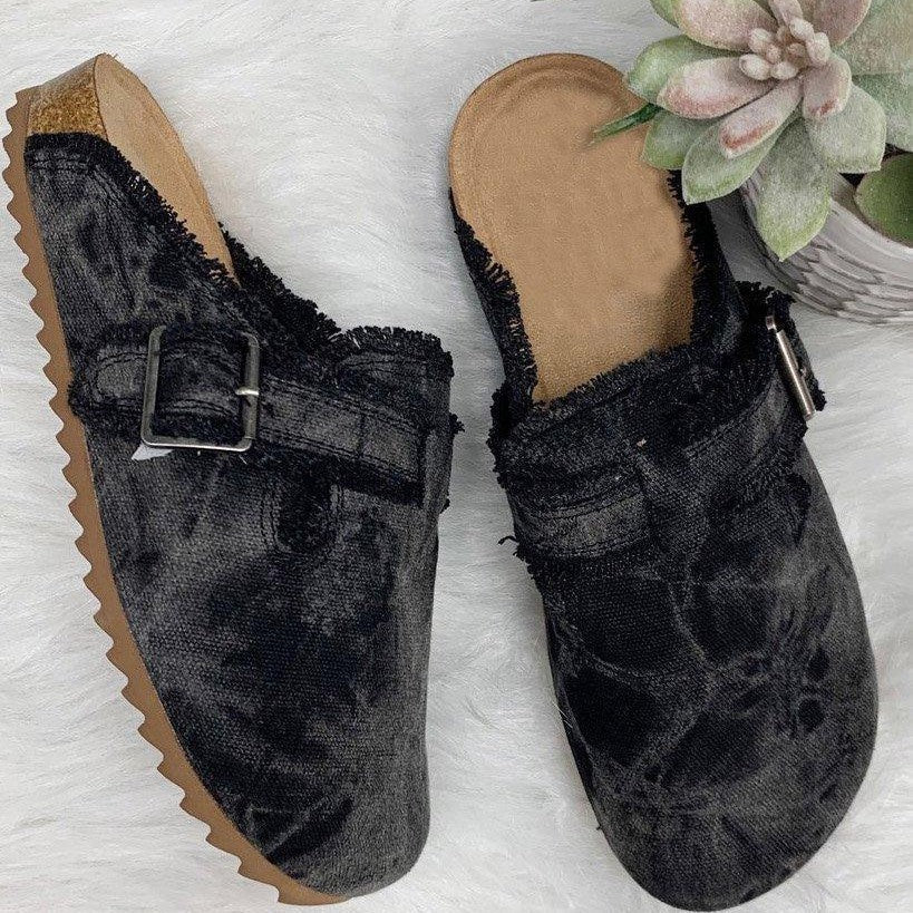 Damen Clogs Bequem Camouflage Design Weich