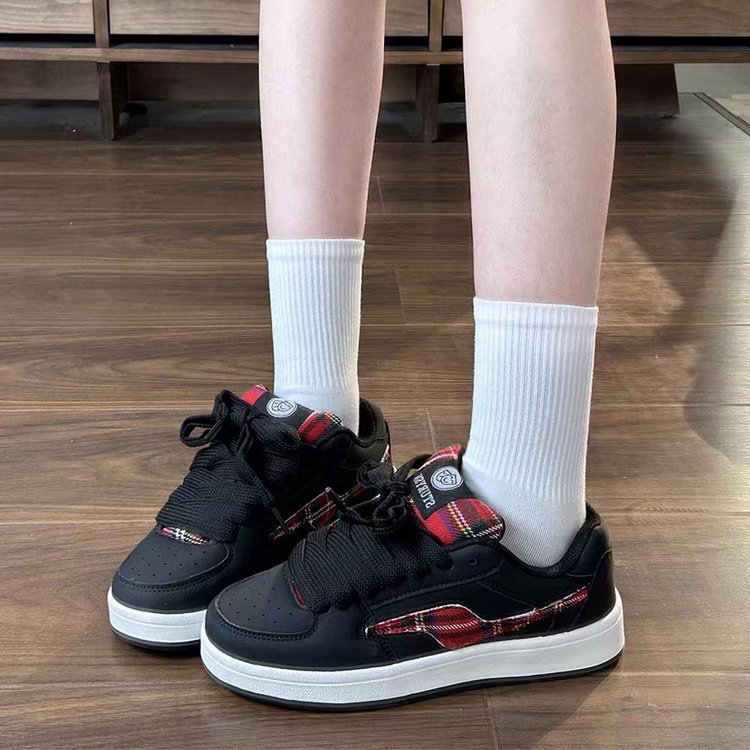 Damen Sneaker Sportlich Kariert Rutschfest - BerlinGlamour