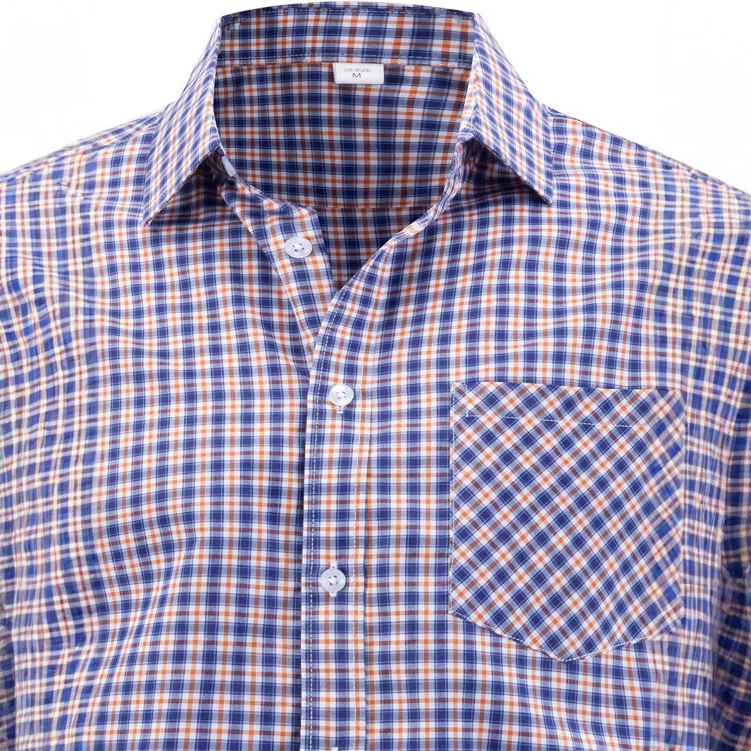 Herren Langarmhemd Modern Karomuster Lässig Elegant