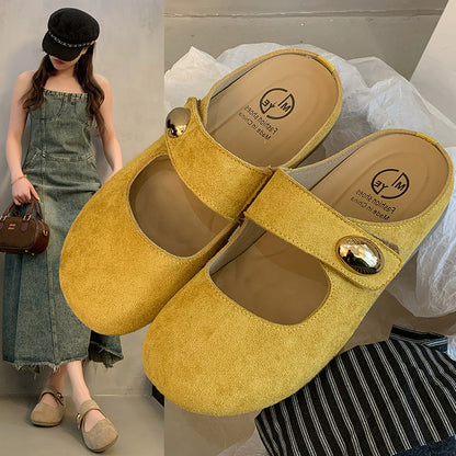 Damen Clogs Bequem Elegant mit Riemen und Verzierung