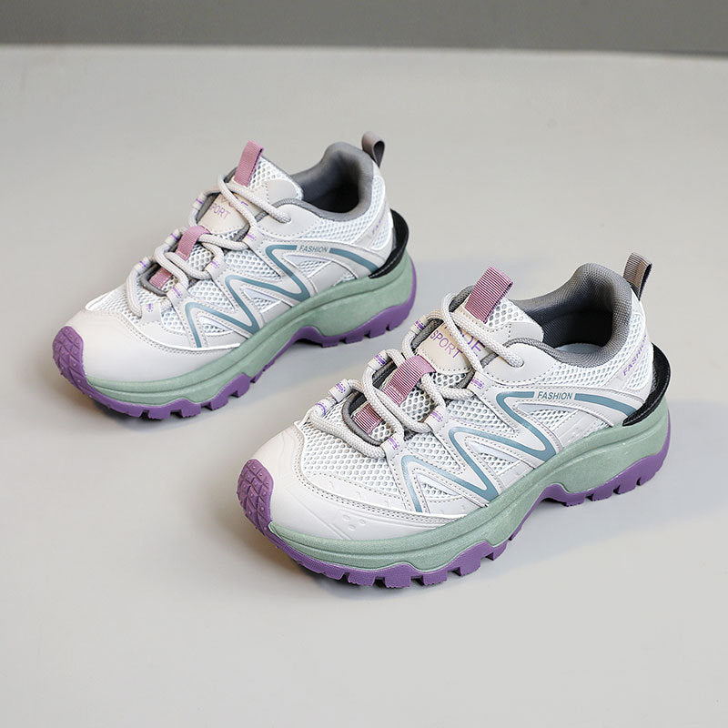 Wanderschuhe Damen Sportlich Atmungsaktiv Laufsohle Rutschfest
