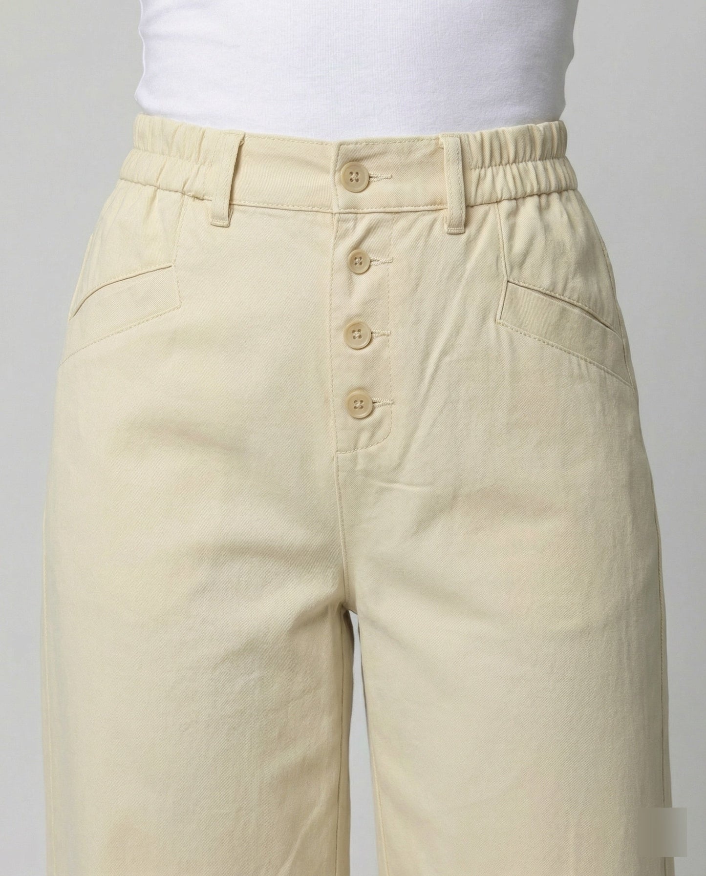 Damen Leinenhose Weite Bequem Sommer