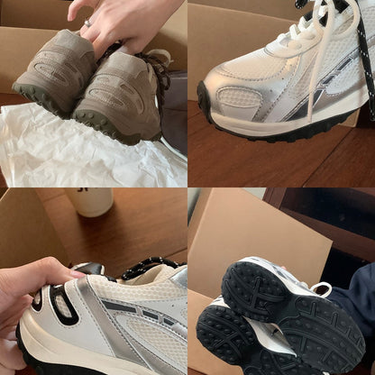 Damen Laufschuhe Sport Mesh Atmungsaktiv mit gepolsterter Sohle
