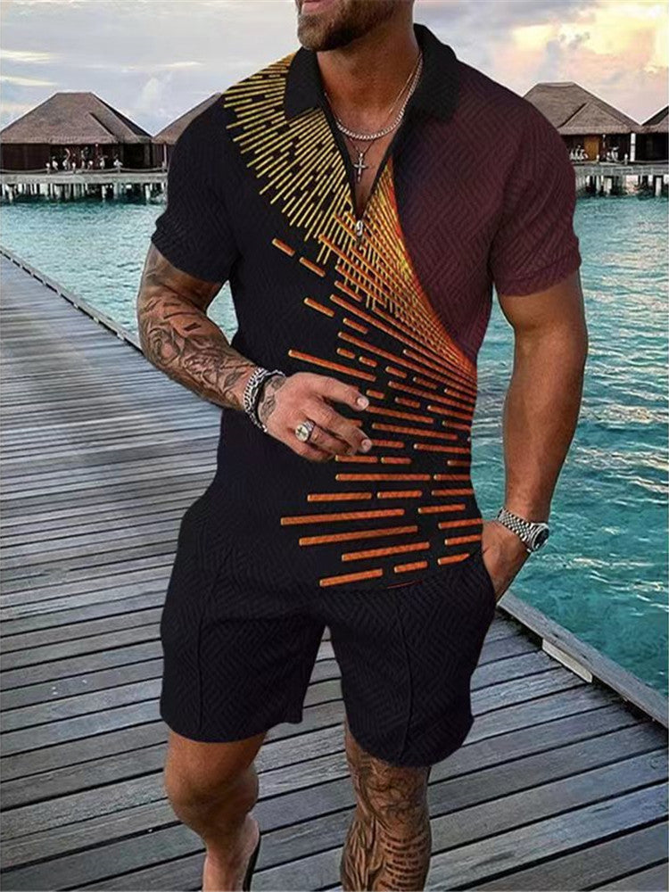 Herren Jumpsuit Polo Style Casual Bequem
