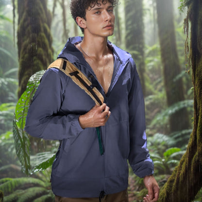 Herren Outdoor-Jacke Wetterfest Verstellbares Kapuzen-System