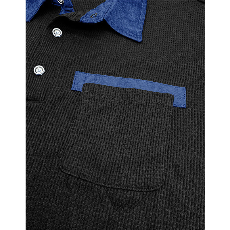 Herren Polohemd Langarm Modern Eleganter Stil