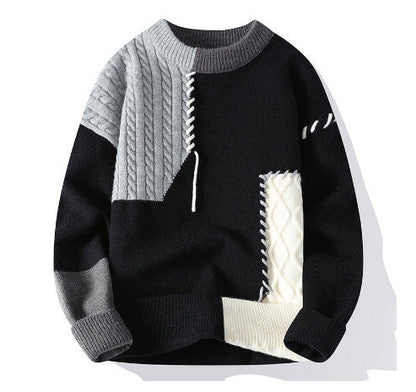Herren Strickpullover Modern mit Muster und Struktur