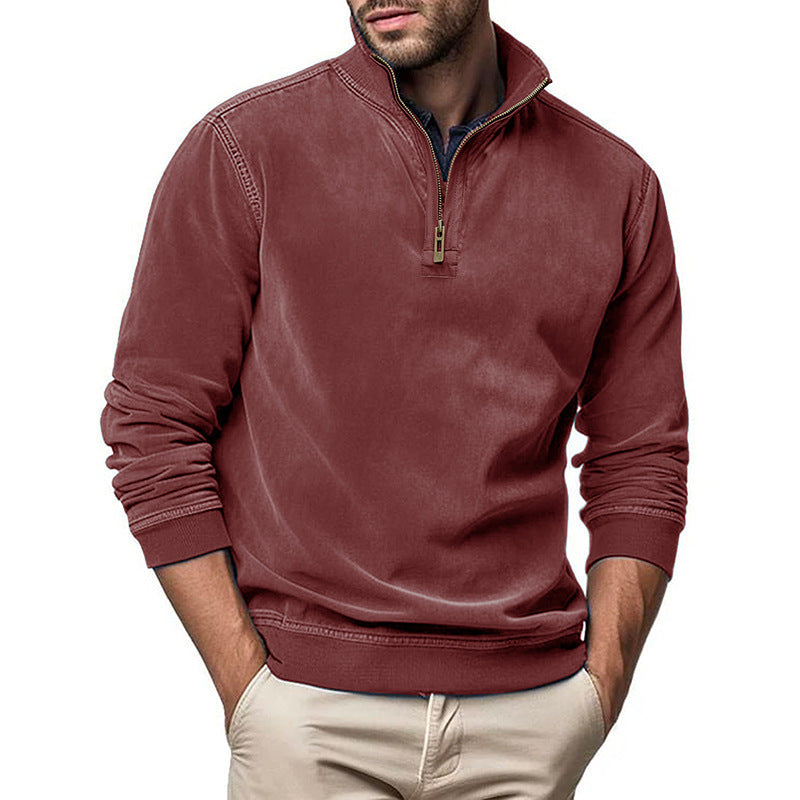 Modischer Stehkragenpullover Herren Trendy Übergröße