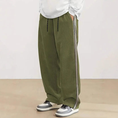 Herren Freizeithose Bequem mit Seitenstreifen Sportlich - BerlinGlamour