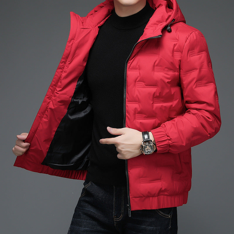 Herren Steppjacke Isoliert Warm mit Kapuze - BerlinGlamour