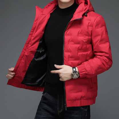 Herren Steppjacke Isoliert Warm mit Kapuze - BerlinGlamour