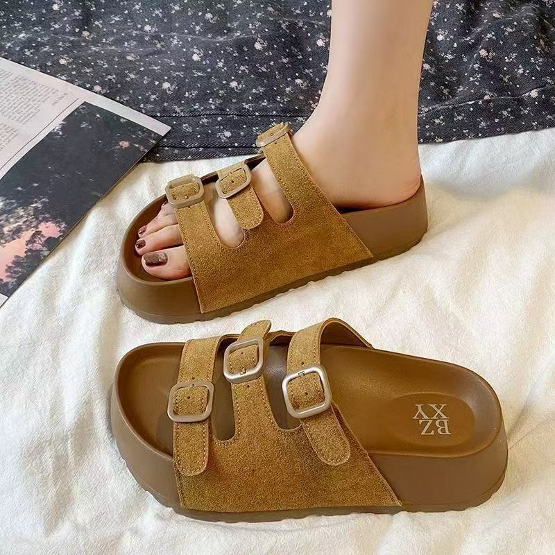 Damen Clogs Bequem Verstellbar Schnalle Mode Schuhe