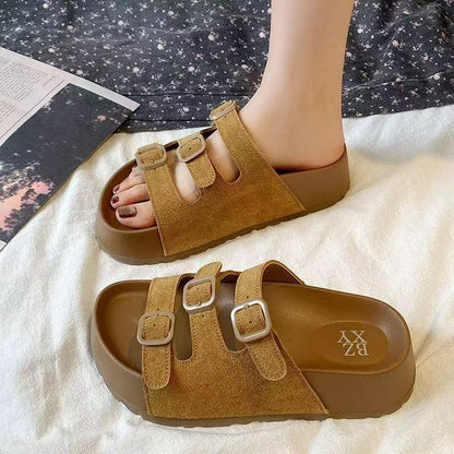 Damen Clogs Bequem Verstellbar Schnalle Mode Schuhe