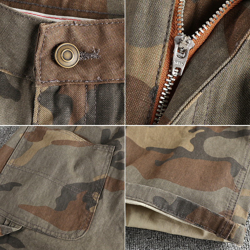 Herren Cargohose Camouflage Modern Multifunktional