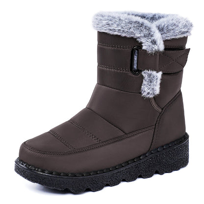 Damen Winterstiefel Isoliert Weich Warme Schnürstiefel