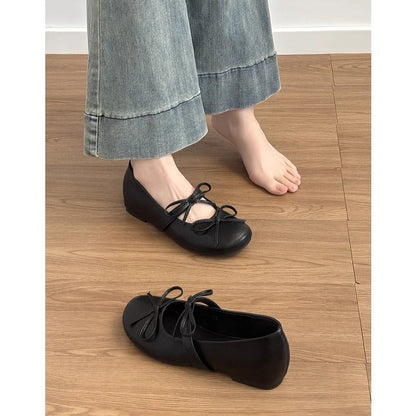 Damen Ballerinas Elegante Schleifen Design Spitze