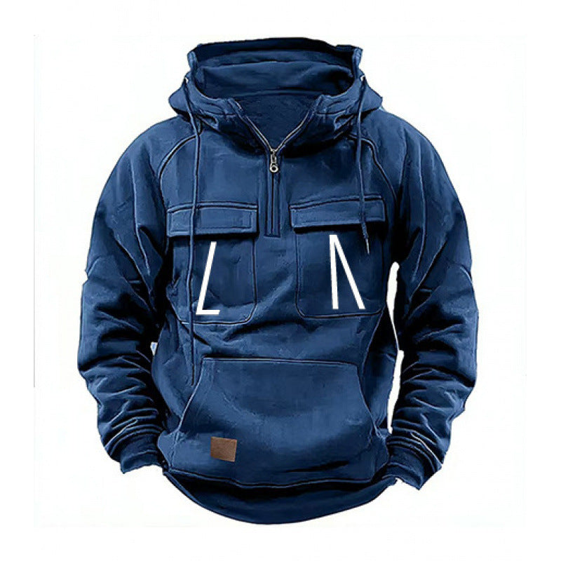 Herren Kapuzenpullover Modern mit Taschen Schnitt