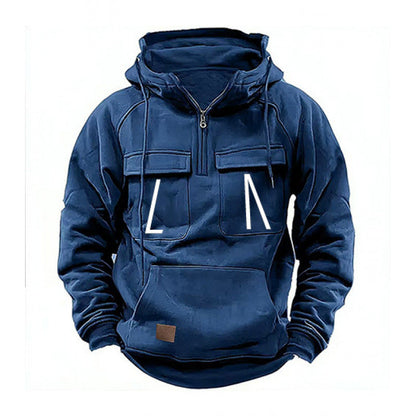 Herren Kapuzenpullover Modern mit Taschen Schnitt