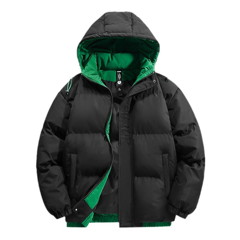 Herren Winterjacke Gesteppt Isoliert mit Abnehmbarer Kapuze