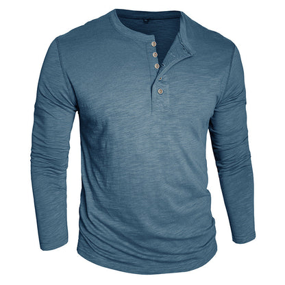 Herren Langarmshirt Knopfverschluss Modern Berlin_Style