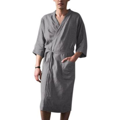 Herren Bademantel Kimono atmungsaktiv Soft