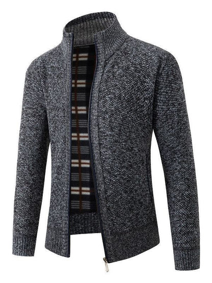 Herren Strickjacke Modern Warm mit Futter