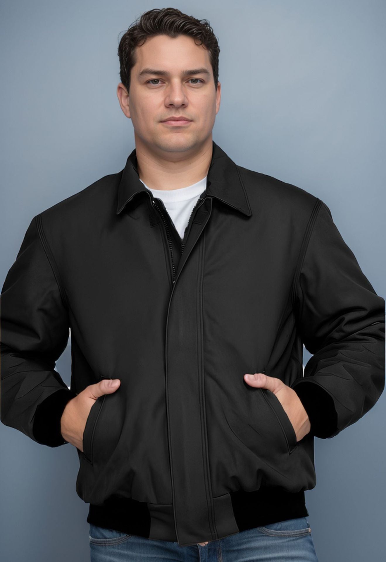 Herren Bomberjacke Mit Taschen Elastisch Modern
