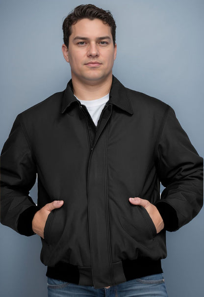 Herren Bomberjacke Mit Taschen Elastisch Modern