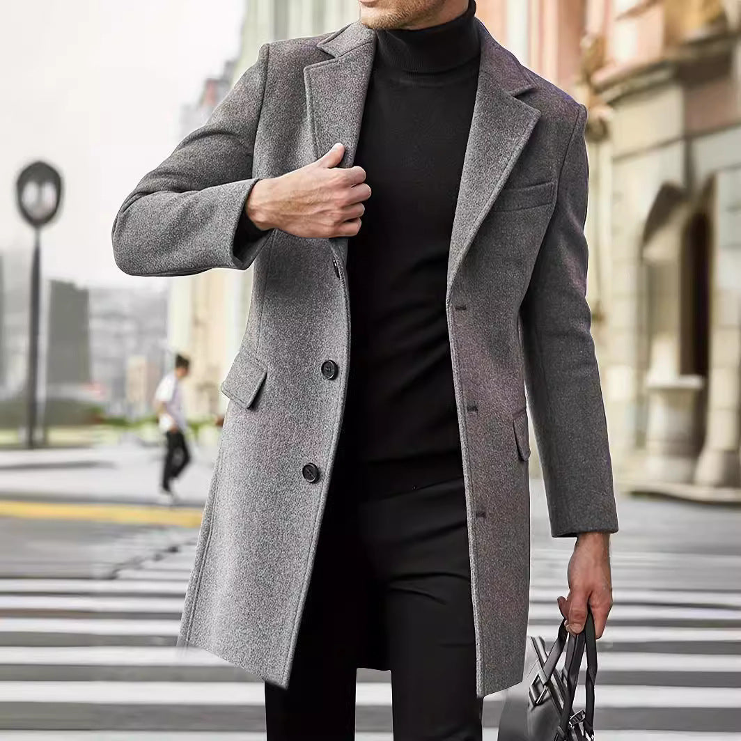 Herren Wollmantel Warm Modern Schlank - BerlinGlamour