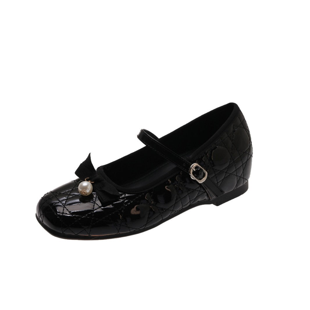 Damen Ballerinas Elegantes Design Lederschuhe