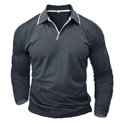Herren Langarmshirt Funktionsshirt Reißverschluss Sportlich