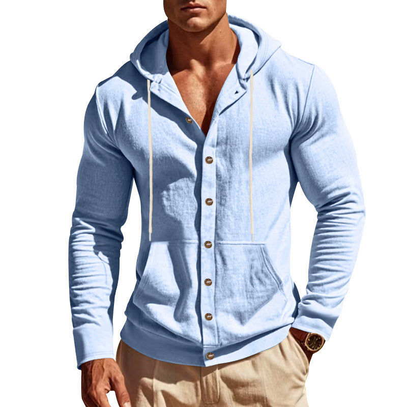Herren Luxus-Kapuzenhemd mit Knopfleiste und praktischen Taschen BerlinGlamour ist ein eleganter und stylisher Onlineshop, der eine Vielzahl von Luxus- und Glamour-Produ