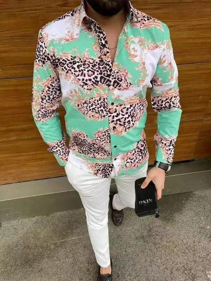 Herren Hemd mit Tierdruck Modern Elegant Berlin Style