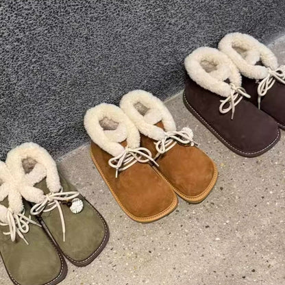 Damen Winterboots Weiche Kunstfellstiefel Warm