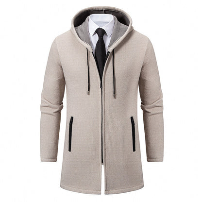 Herren Parka Jacke Mit Kapuze Reißverschluss Elegant - BerlinGlamour