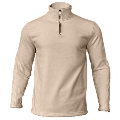 Herren Fleece Pullover Warm mit Reißverschluss und Taschen