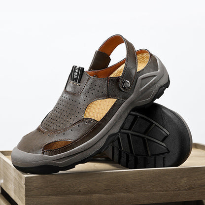 Damen Sandalen Leder Sommerlich Atmungsaktiv