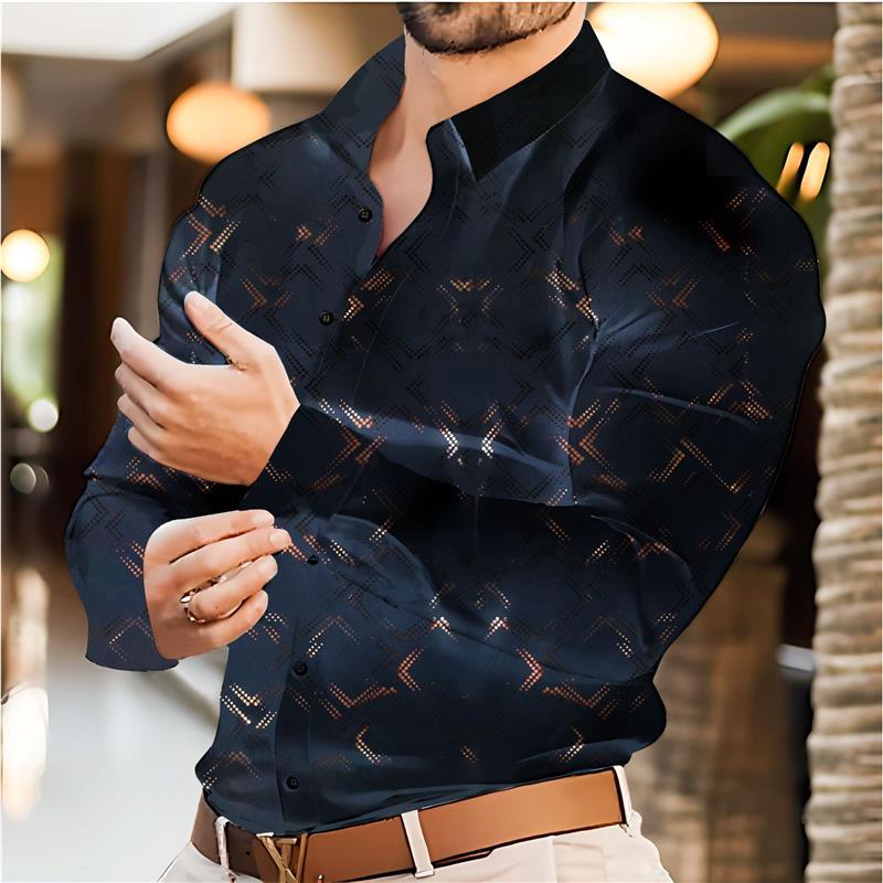 Herren Langarmhemd Modern Slim Fit atmungsaktiv - BerlinGlamour