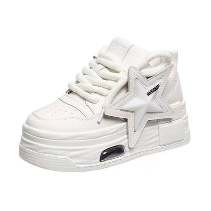 Damen Sneaker Sternen Design Bequem Mode