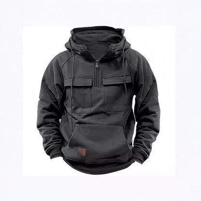 Herren Kapuzenpullover Funktional mit Taschen Sportlich - BerlinGlamour