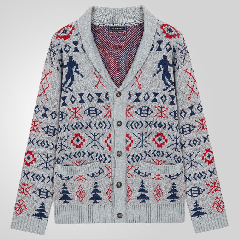 Herren Strickjacke Warm Winterlich Traditionell - BerlinGlamour