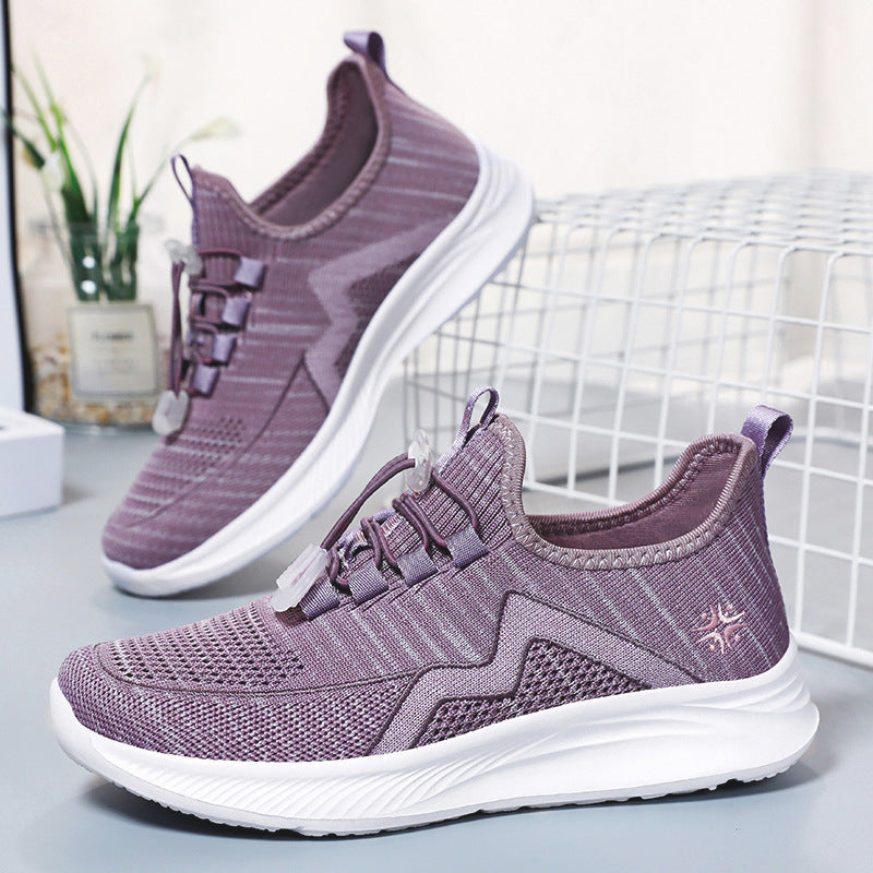 Damen Sneaker Leicht Sportliche Laufschuhe Mit Schnellschnürsystem
