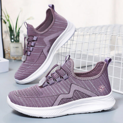 Damen Sneaker Leicht Sportliche Laufschuhe Mit Schnellschnürsystem