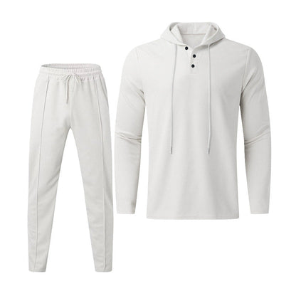 Herren Sportset Hoodie Jogginghose Struktur Design