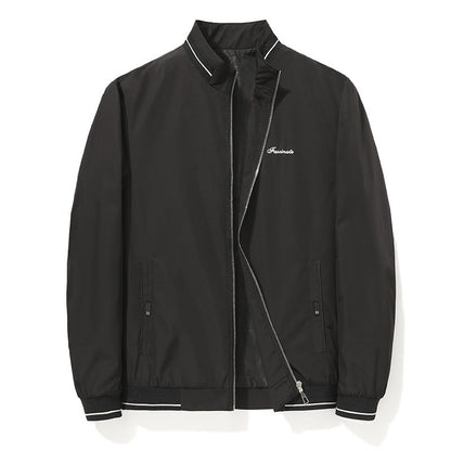 Herren Sportjacke Übergangsjacke Stehkragen Reißverschluss