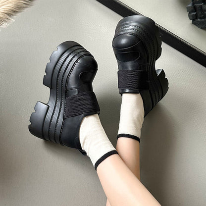 Damen Sneaker Plateau High Top Chunky Weite Passform