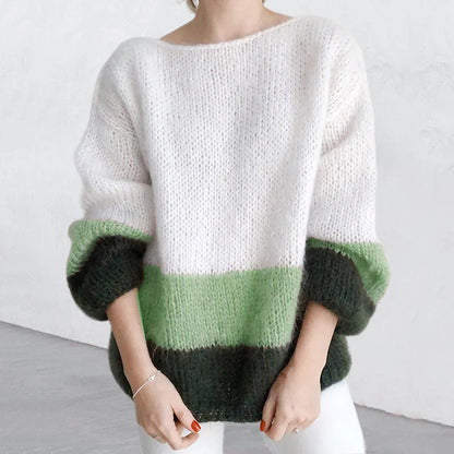 Damen Strickpullover Weich Modisch Lässig
