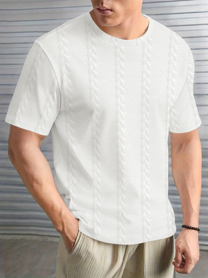Herren T-Shirt Lässig Strukturiert Urban Style