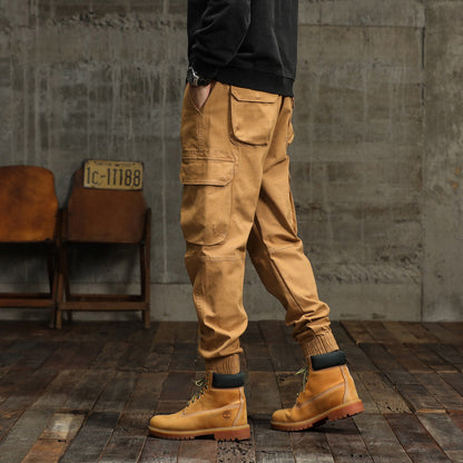 Herren Cargo-Hose Funktions-Taschen Elastischer Bund