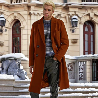 Herren Wollmantel Doppelreihig Elegant Modern